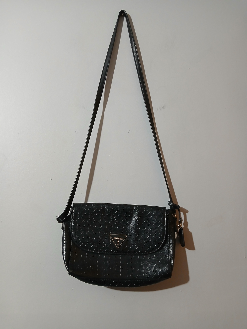 GUESS Black Embossed Crossbody Bag